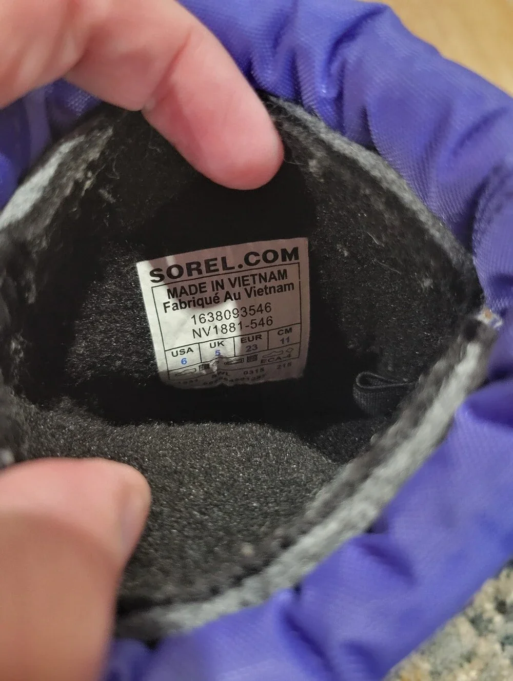 Sorel Kids Blue and Black Waterproof Insulated Winter Boots